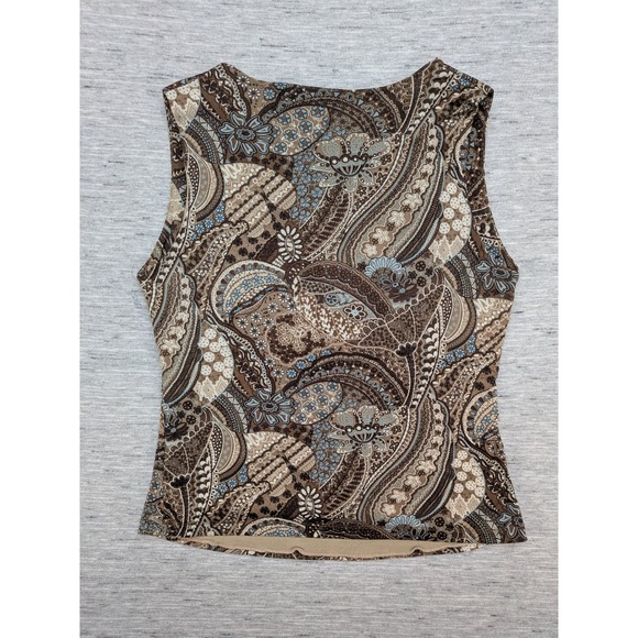 Y2K‎ George Paisley Print Tank Top Sleeveless V-Neck Medium Whimsigoth - Picture 6 of 8